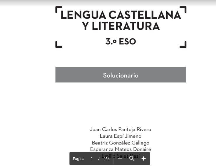 Solucionario Lengua Castellana y Literatura 3 Eso SM Savia